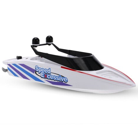 Barca cu telecomanda iUni RC Racing Boat Waterproof, Frecventa 2.4G, Alb