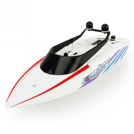 Barca cu telecomanda iUni RC Racing Boat Waterproof, Frecventa 2.4G, Alb